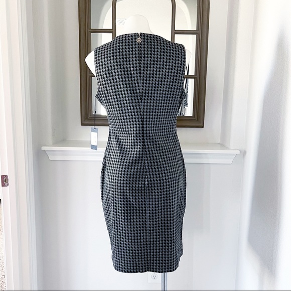 Tommy Hilfiger Sheath Dress Houndstooth Floral Embroidery Size 12 New w/Tag $129 - Picture 7 of 17